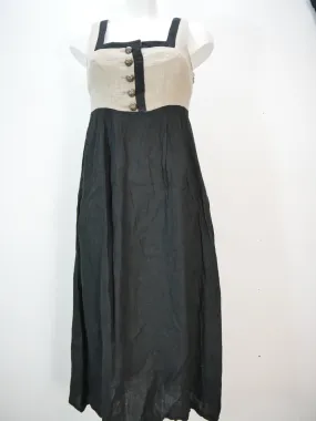 Berwin & Wolff schwarz beige Leinen phantastisches Landhaus Kleid Trachten Gr.36
