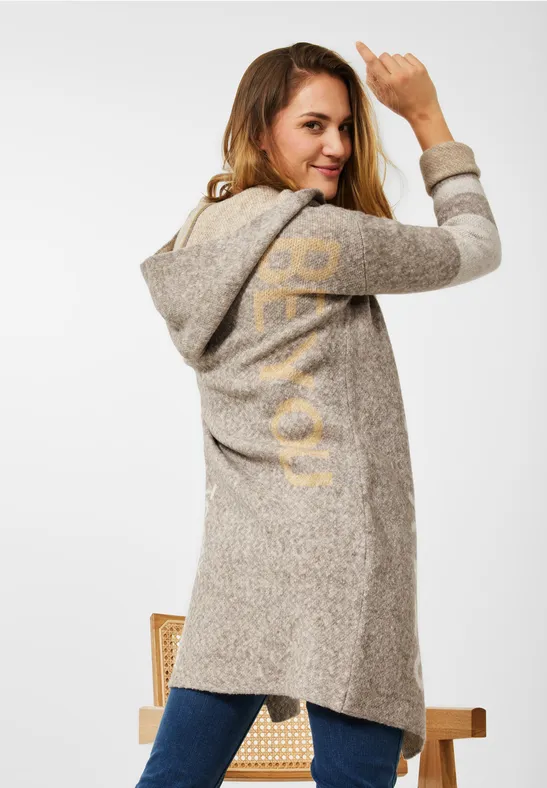 Cardigan mit Wording Print