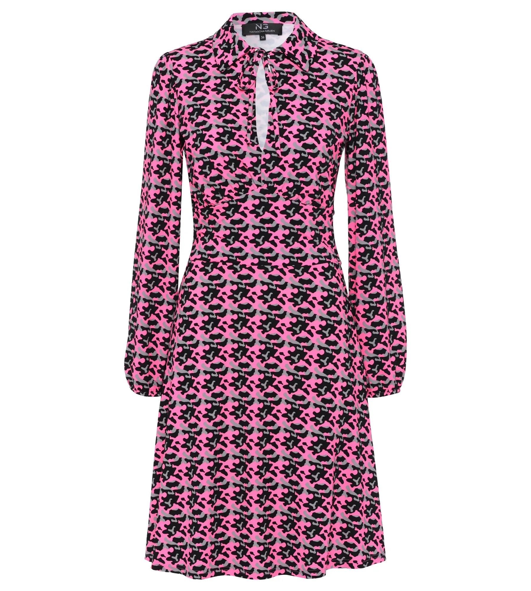 Cocktailkleid mit Bubikragen in Pink