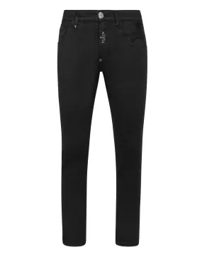 Denim Trousers Skinny Fit Skull