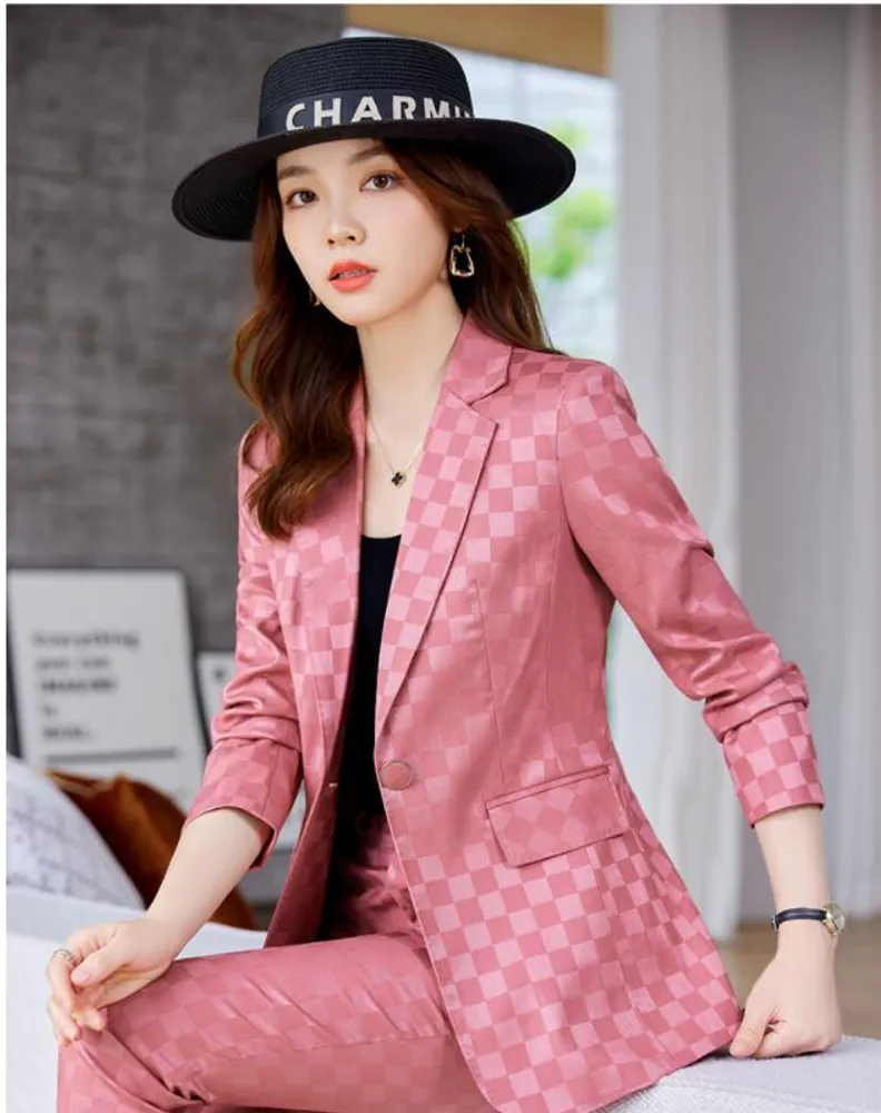 Designerin Frauen Modeanzüge Blazer Luxus Temperament Frauenarbeit Büro formelle Jacke Mäntel