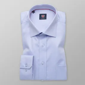 Herren-Slim-Fit-Hemd in Blau mit feinem Streifenmuster 11387