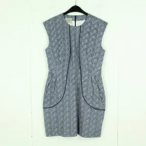 Second Hand BAUM UND PFERDGARTEN Kleid Gr. 38 blau wei gemustert (*)