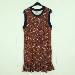 Second Hand BAUM UND PFERDGARTEN Kleid Gr. L braun blau Animalprint (*)