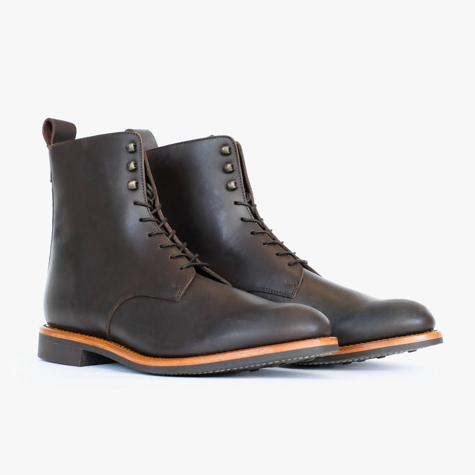SORBAS® Rahmengenähte Stiefel I Dunkelbraun I Made in Portugal