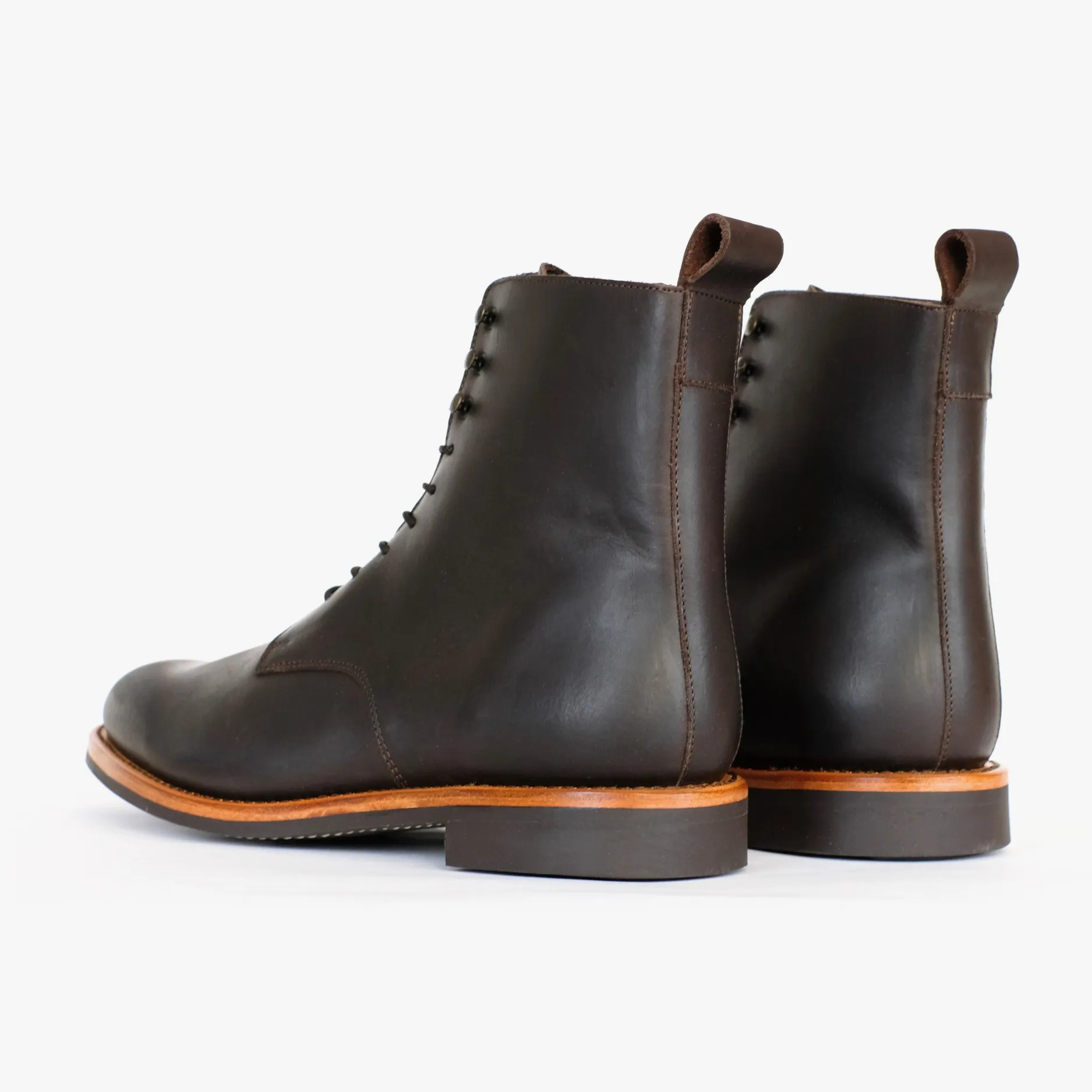 SORBAS® Rahmengenähte Stiefel I Dunkelbraun I Made in Portugal