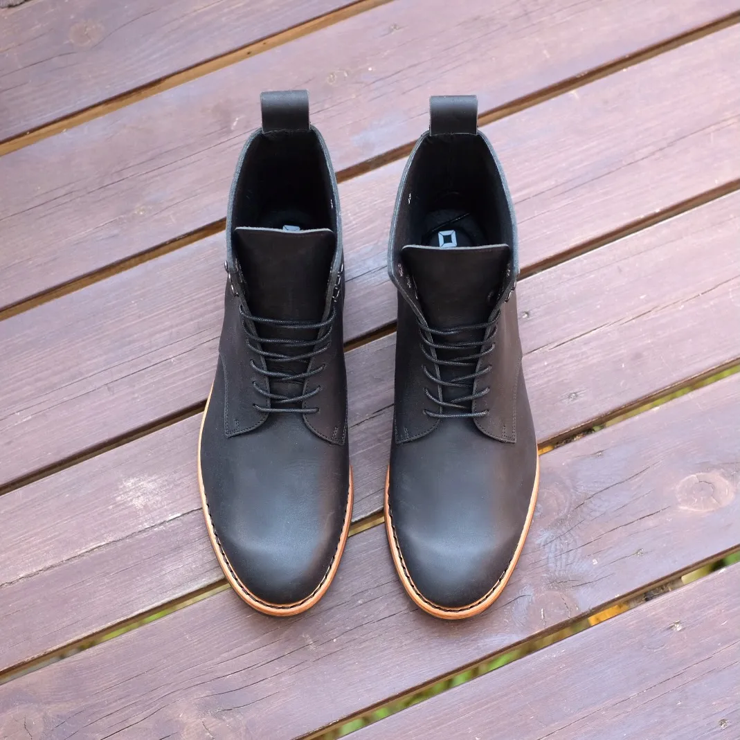 SORBAS® Rahmengenähte Stiefel I Schwarz I Made in Portugal