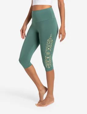 Yoga Leggings Capri green