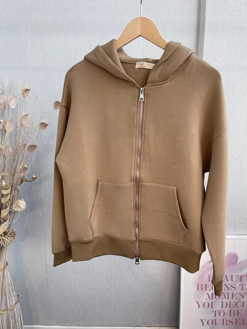 ÜBERGROßES SWEATSHIRT MIT REISSVERSCHLUSS